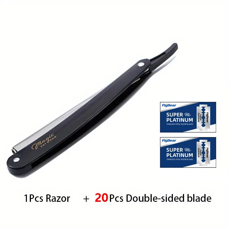 Manual Shaver for Men Barbershop Razor Stainless Steel Shank Is Easy To Use Safety Razor 1Pcs Shaving Razor with Blades