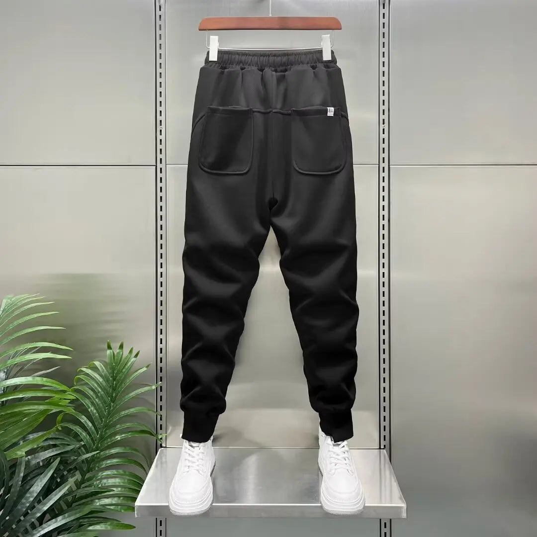 Men's Sweatpants Solid Loose Fit Mens Sweatpant Spring Fashion Orange Joggers Pants Unisex Elastic Waist Track Male Trouser 2025