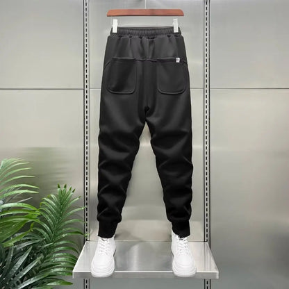 Men's Sweatpants Solid Loose Fit Mens Sweatpant Spring Fashion Orange Joggers Pants Unisex Elastic Waist Track Male Trouser 2025