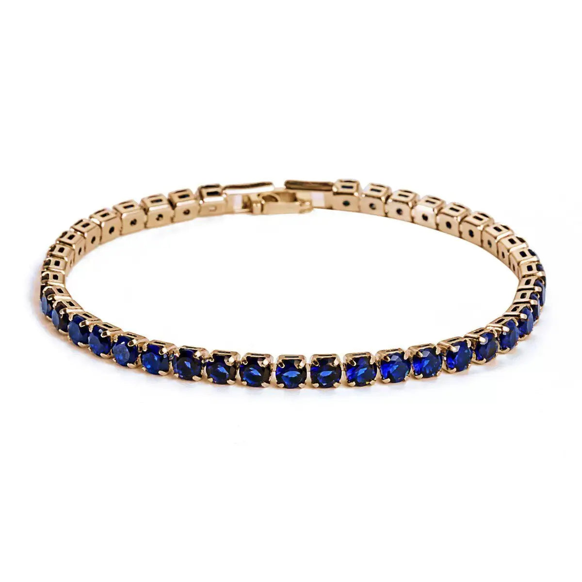 MxGxFam ( 19 cm 17 cm x 4 mm ) Promotion Gold Plated 18 k Multiple Colors Powder Zirconia Bracelet For Women Fashion Jewelry