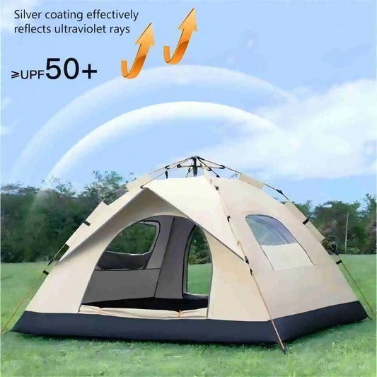 Outdoor Shelter Sunshade Self-Driving Travel Camping Tent Reactive Outdoor Camping Tent Two Doors and Two Windows