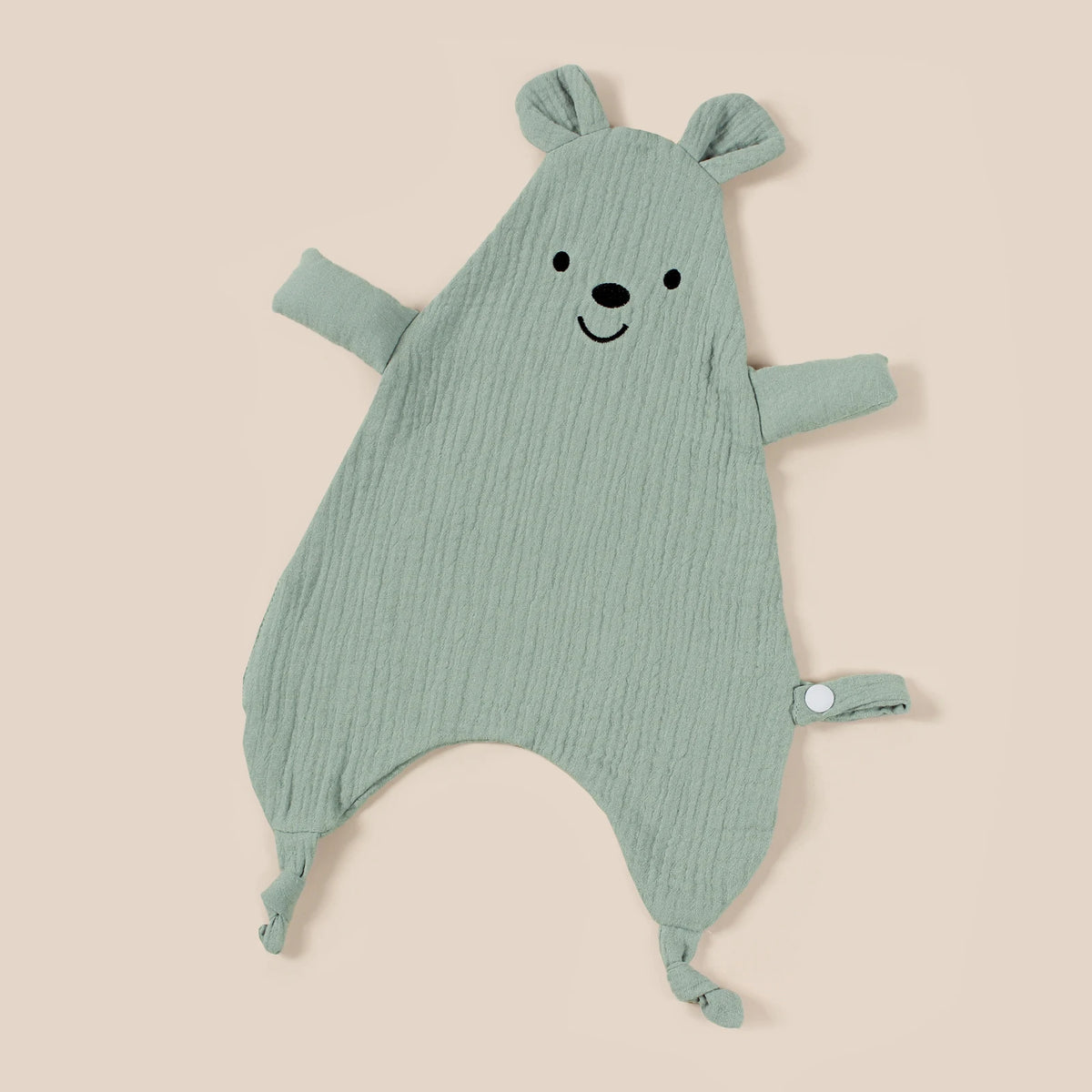 New Design Baby Comforting Towel Organic Cotton Muslin Smile Bear Saliva Scarf For Children Kids Comfort Sleep Blanket