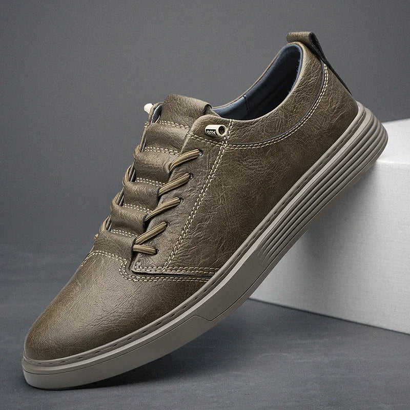 Brand Designer Men's Genuine Leather Casual Shoes Big Size: 36-47 Black Outdoor Oxford Shoes High-quality Business Sports Shoes