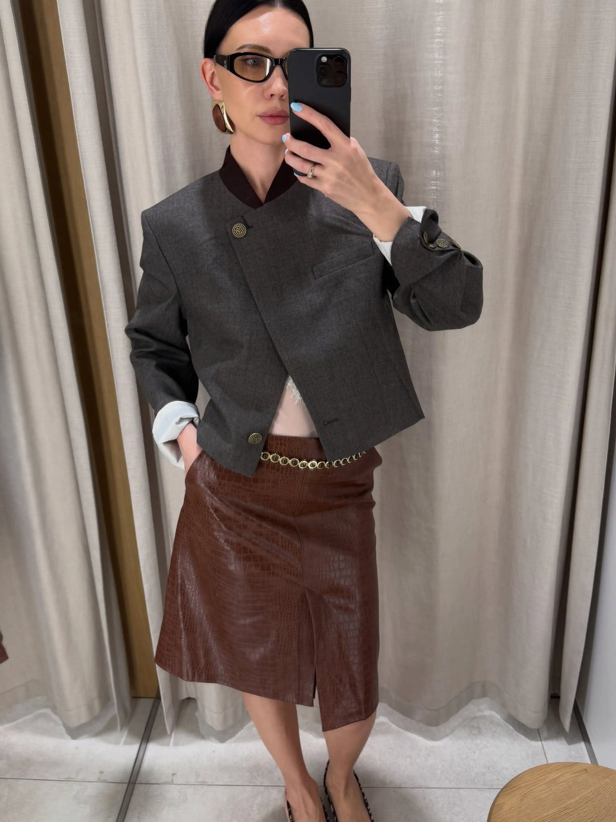 Casual Women's Pu Leather Jacket Slim Single Breasted O-neck Lady Solid Coats 2026 Autumn Fashion Female Street Outerwear