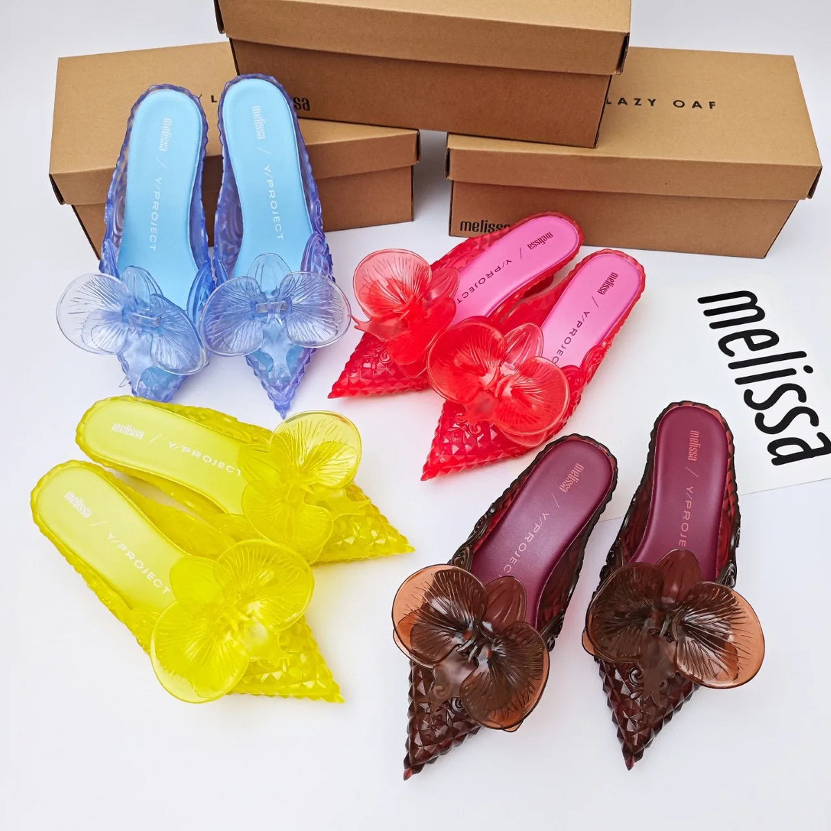 Women's Pointed-Toe Flat Mules in Decorative Styles