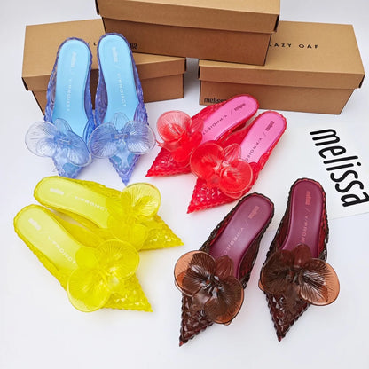 Women's Pointed-Toe Flat Mules in Decorative Styles