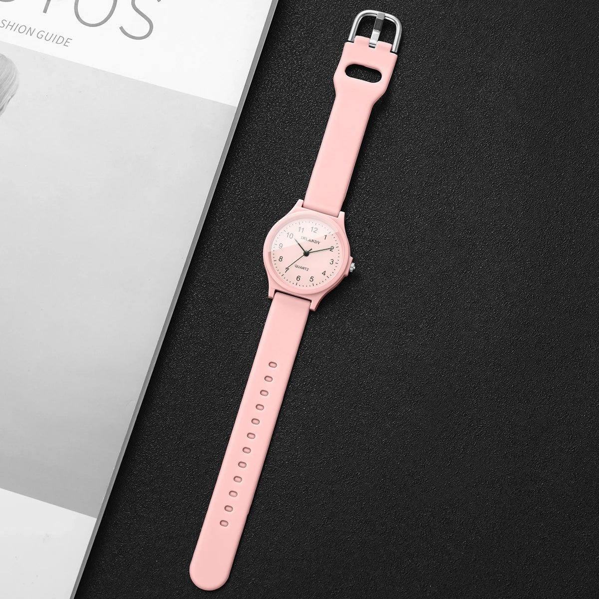 Fashion Silicone Strap Women Quartz Watch Simple Arabic Dial Sport Wristwatch for Girls Students Relogio Feminino（Without Box）