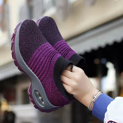 Summer Women Sneakers Thin Woven Mesh Breathable Casual Shoes 2025 New Hiking Thick Soled Shoes for Women Zapatillas De Mujer