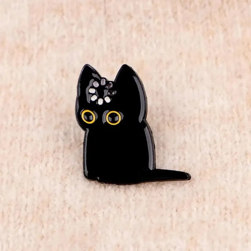 1Pcs  Loading "Black Cat Brooch Multi functional Cat Brooch Creative Backpack Badge