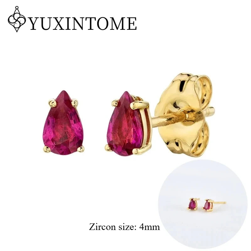 925 Sterling Silver Ear needles Crystal Zircon Small studs Earrings for Women gold-plated round Piercing Earrings New in 2022