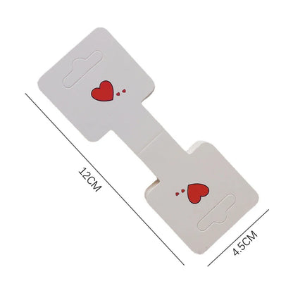 50PCS White Hairpin Card Trinket Packaging Hair Display Cardboard Hair Clip