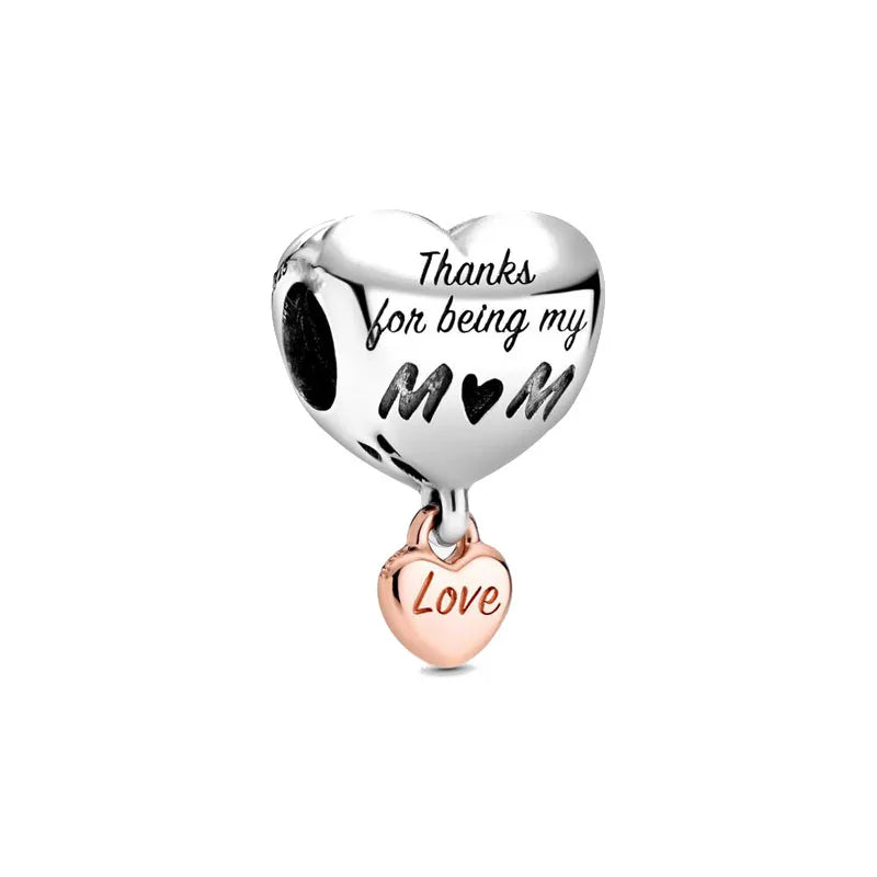 New Heart-Shaped, Charm Bead, Pig, Headphone ,Pendant Suitable For Bracelet Original DIY Exquisite jewelryaccessories 925 silver