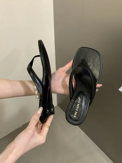 Women's Toe-Post Heeled Sandals in Style Options