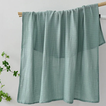 Baby Muslin Swaddle Blankets 2 Layers Breathable Skin-Friendly Newborn Receiving Blankets Swaddle Wrap Baby Essentials 120*110cm