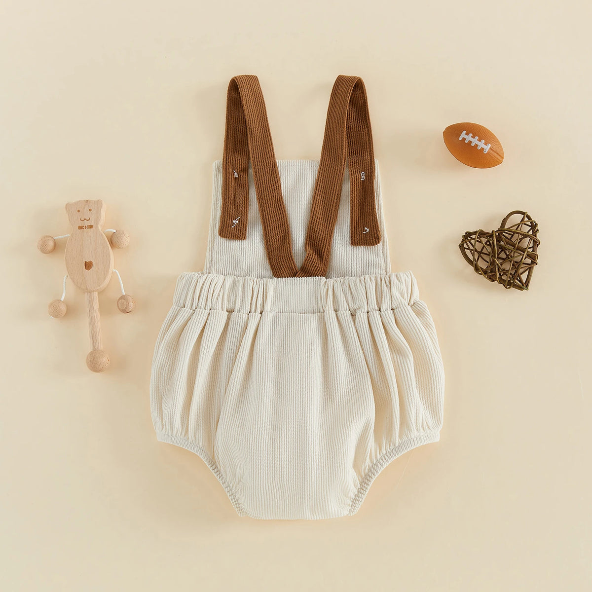 Citgeett Summer Infant Baby Boys Girls Football Bodysuit Cute Sleeveless Overalls Jumpsuit Clothes