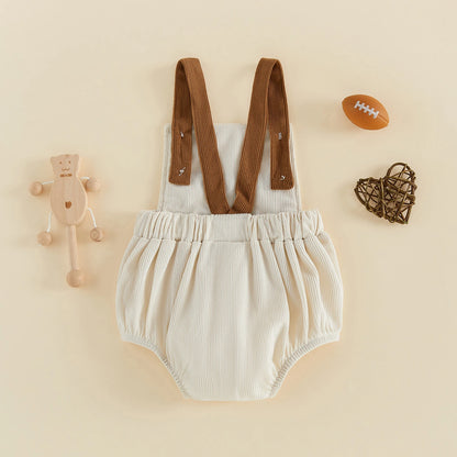 Citgeett Summer Infant Baby Boys Girls Football Bodysuit Cute Sleeveless Overalls Jumpsuit Clothes
