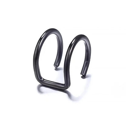 1pc Women Lips Rings Medical Titanium Steel Fake Nose Ring Septum Piercing Clip on Mouth Ring Fake Piercing Body Clip Hoop