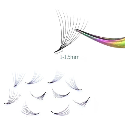 Song Lashes Promade Fans 3D-10D07 Pointy Base Loose Fans Sharp Thin Root Korea PBT Material 500 Fans Eyelash Extensions Choice