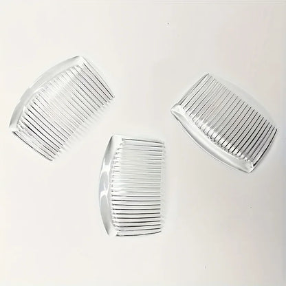 3pcs Fashionable French Style23Toothed Comb - Anti-slip and Durable ABS Plastic, Suitable for All Hair Types