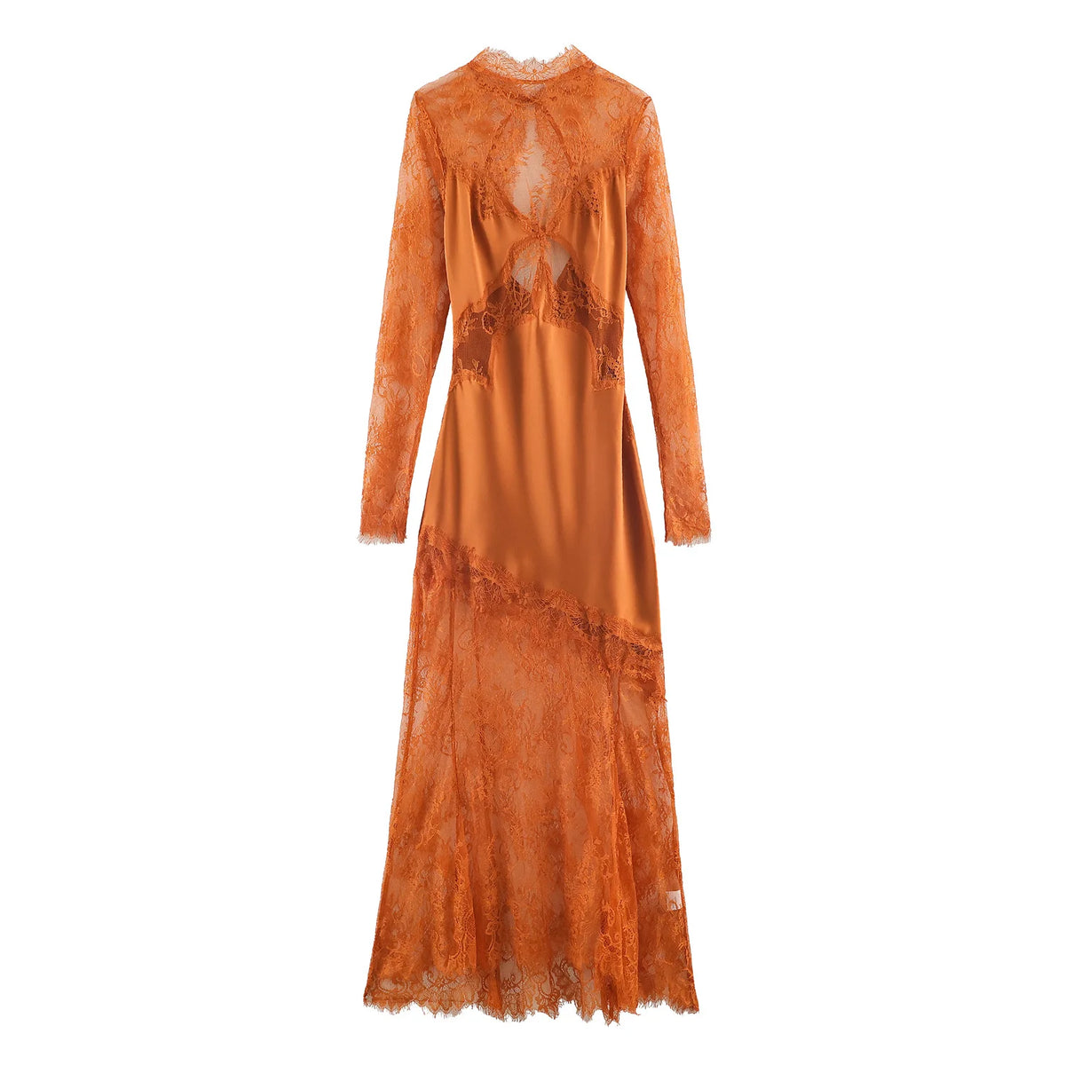 TFMLN Autumn New Women Lace Bodycon Dress Sexy Hollow Out Slim Fit Long Sleeve Party Night Out Dress Elegant Ladies Outfit