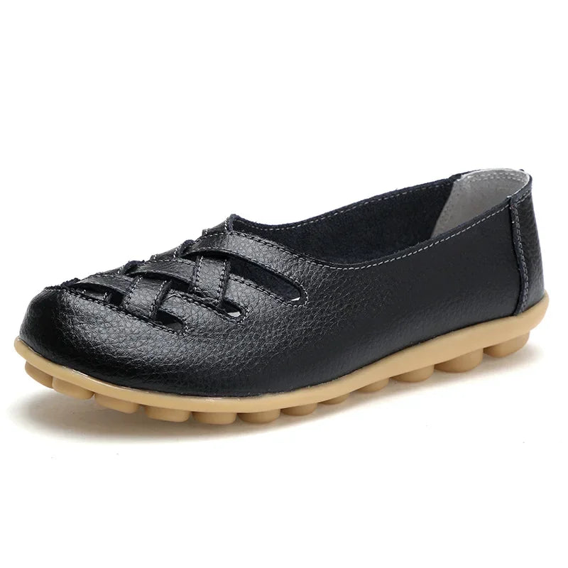 Women Shoes Summer Slip On Leather Casual Shoes Woman 2026 Loafers Women's Ballet Flats Women Moccasins Flat Shoes Female