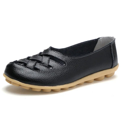 Women Shoes Summer Slip On Leather Casual Shoes Woman 2026 Loafers Women's Ballet Flats Women Moccasins Flat Shoes Female