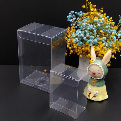 10pcs Multiple Sizes 5/6/7cm Transparent PVC Box Universal Transparent Plastic Packaging Box