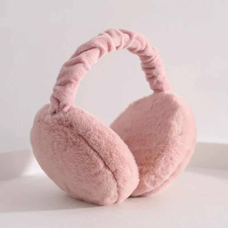 1/2/4pcs Solid Soft Plush Ear Keep Warmer Winter Earmuffs For Women Men Fashion Outdoor Earflap Protection Ear-Muffs Ear Cover