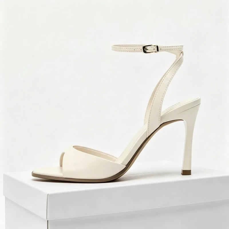 Women's Square-Toe Ankle-Strap Heeled Sandals