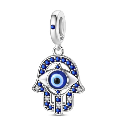 100% Real 925 Silver Classic Devil's Eye Charms Beads For Women Fit Original Qikaola Bracelets Fine DIY Jewelry Making