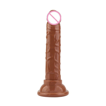 Female Artificial Dildo, Manual Suction Cup Dildo, Mini Small Size, Crystal Style, Female Masturbation Thrusting Device