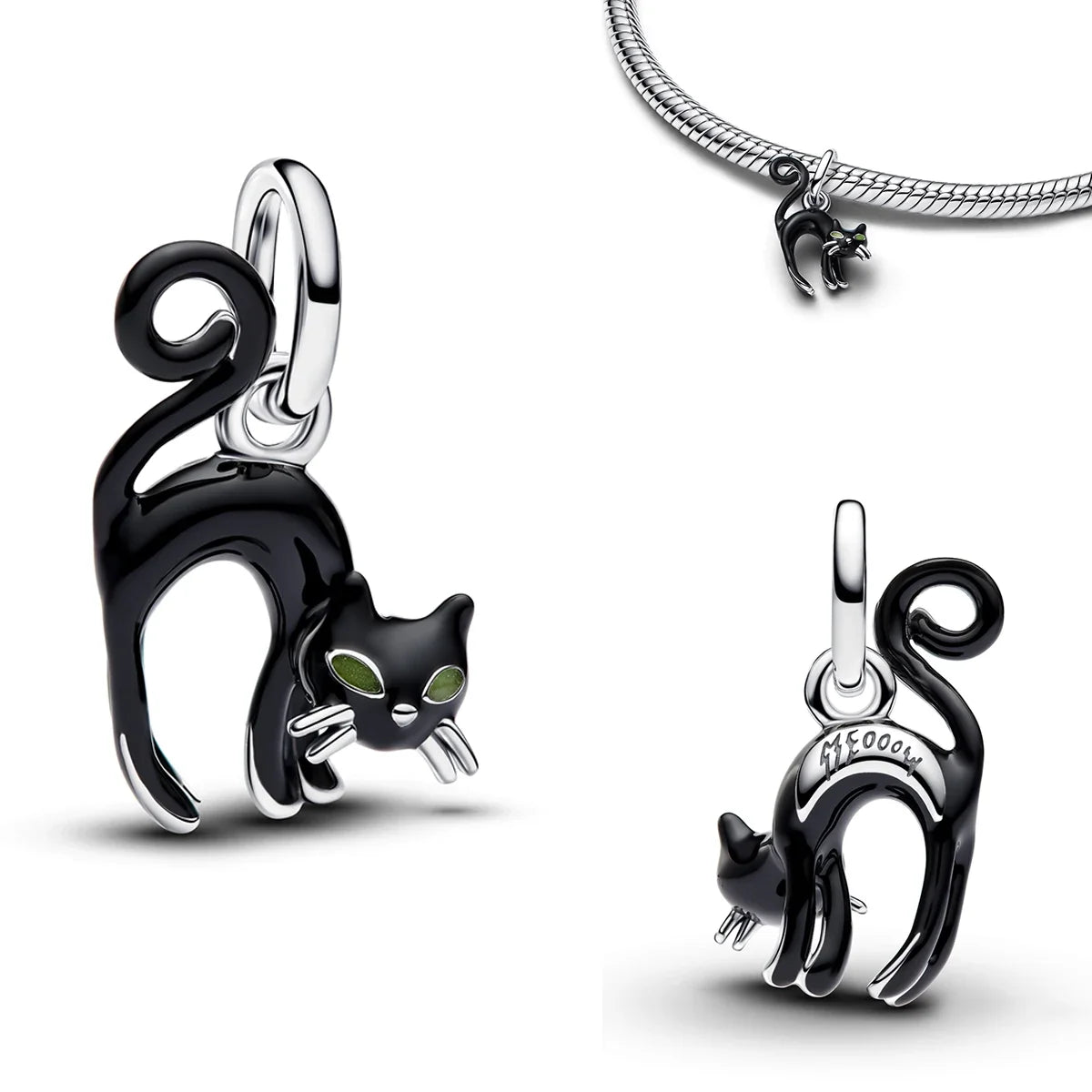 New Original 925 Sterling Silver The Twelve Zodiac Signs Cat Flower Earrings Pendant Necklace For Women Jewelry Birthday Gift