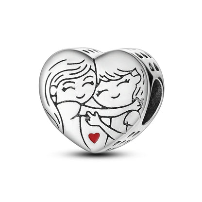 Charms Beads 925 Sterling Silver Tree of Life Peach Heart Sweet Love Charms Fit Pendants Bracelets Necklaces Women Jewelry Gift