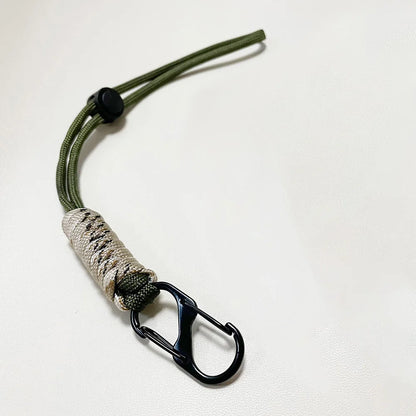 1pcs/2pcs/6pcs Hand Woven Umbrella Rope Outdoor Keychain Wrist Rope Outdoor External Buckle Car Key Hanging Rope