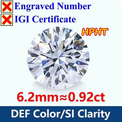 GH Color Oval HPHT Lab Grown Diamond No IGI Certificate 3EX DEF Color VS Clarity Pear CVD Lab Grown Diamond Gems