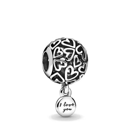 New Heart-Shaped, Charm Bead, Pig, Headphone ,Pendant Suitable For Bracelet Original DIY Exquisite jewelryaccessories 925 silver