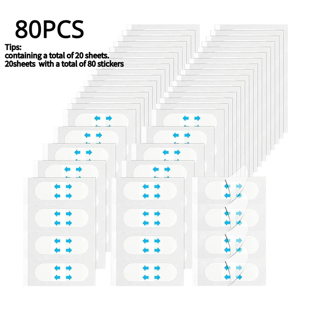 40/80pcs Invisible Face Lift Tape Ultra Thin V Shape Patches Lifting Tool for Tightening Sagging Facial Skin Sticker