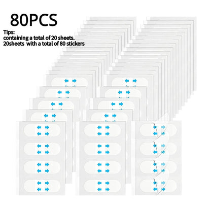 40/80pcs Invisible Face Lift Tape Ultra Thin V Shape Patches Lifting Tool for Tightening Sagging Facial Skin Sticker