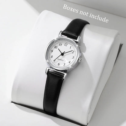 Fashion Small Dial Women Watches Simple Leather Band Analog Quartz Wristwatch for Ladies Clock Reloj Mujer（Without Box）
