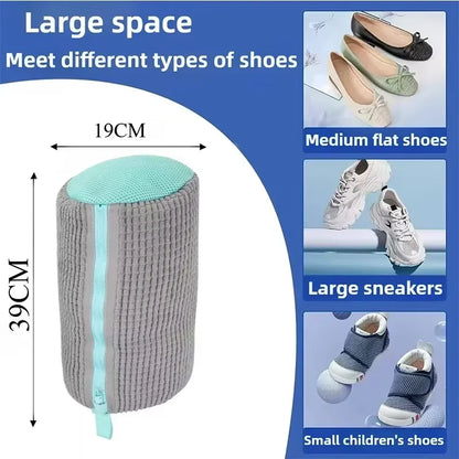 Durable Shoe Washing Machine Bag for All Shoe Types, Shoe Cleaner with Zipper for Sneakers and Casual Shoes Laundry Wash Bag