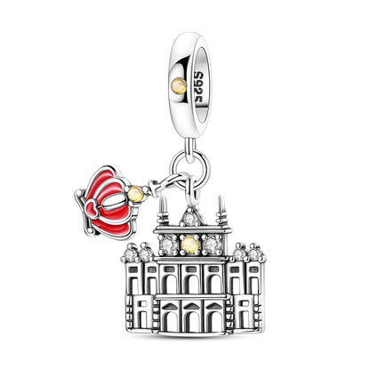 925 Sterling Silver Famous Buildings Charms Bead Milan Cathedral Colosseum Eiffel Tower Dangle Fit Original Bracelet DIY Jewelry