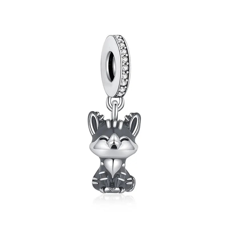 Original 925 Sterling Silver Charms Love Pets Dog Cat Paw Print Pendant Beads Fit Brand Bracelets Necklaces Women DIY Jewelry