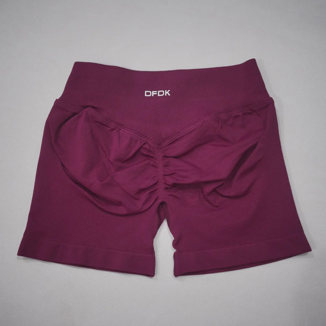 DFDK 2026 New Women Scrunch Butt Yoga Shorts High Waist Hip Lifting Push Up Squat Proof Sports Shorts Gym Workout Running Fitnes