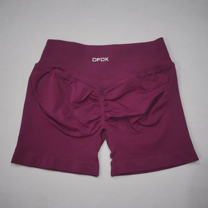 DFDK 2026 New Women Scrunch Butt Yoga Shorts High Waist Hip Lifting Push Up Squat Proof Sports Shorts Gym Workout Running Fitnes
