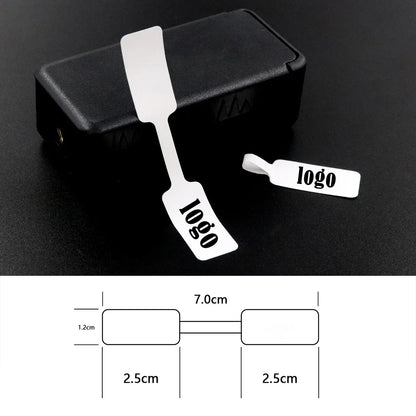 100pcs Square Head Bracelet Ring Logo Lable Custom Price Tag For Jewelry Display Making Packaging Accessories Finding Wholesale