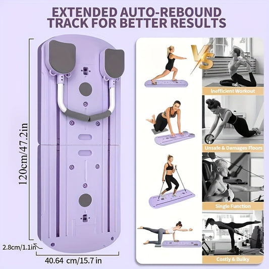 Foldable multi-function Pilates board, full view