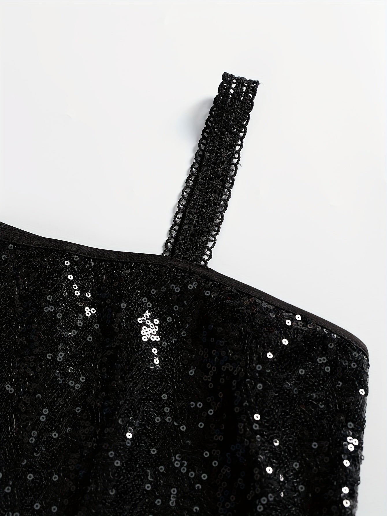 ELVARA sequin chiffon evening dress front view