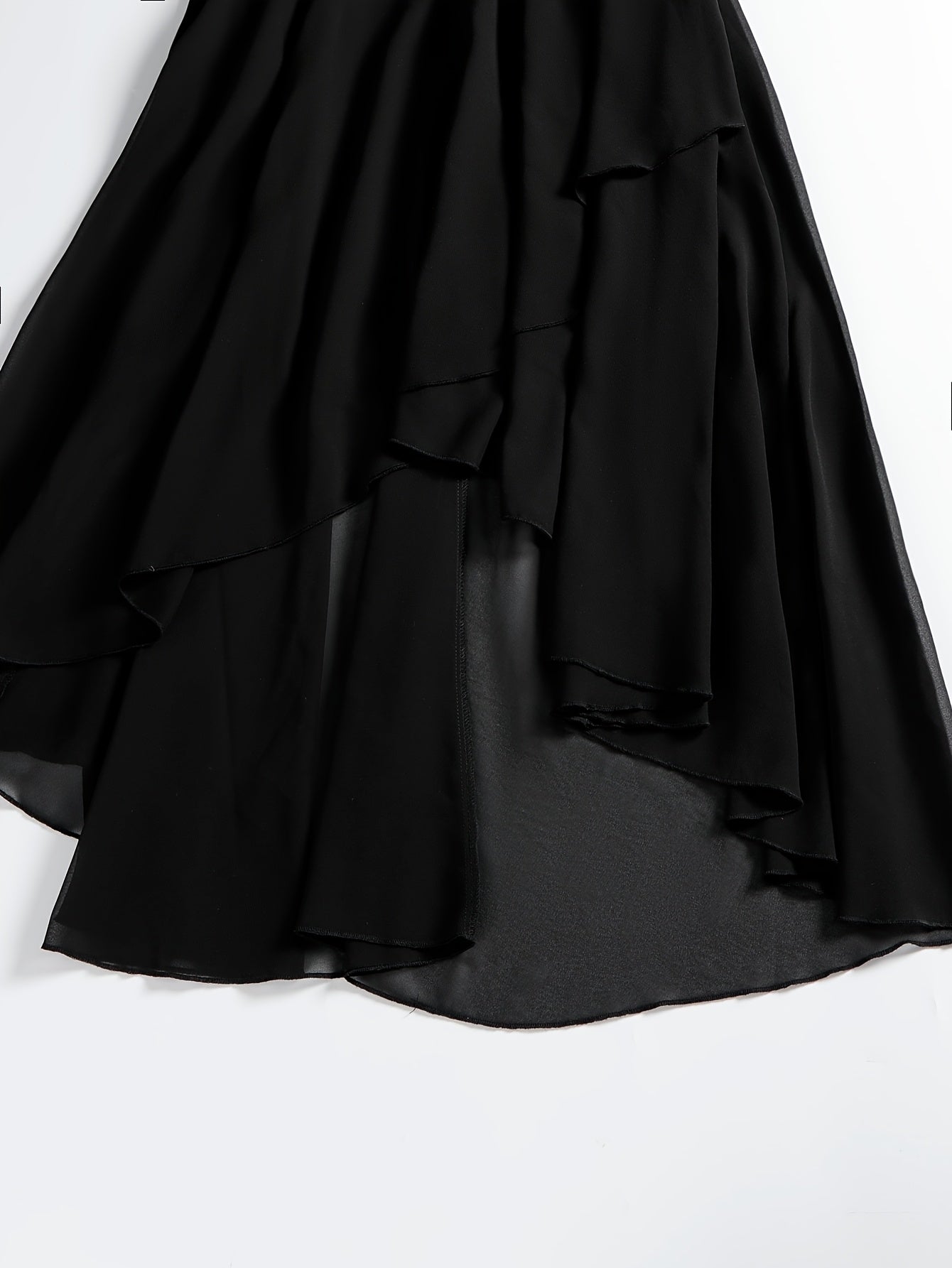 ELVARA sequin chiffon evening dress back view