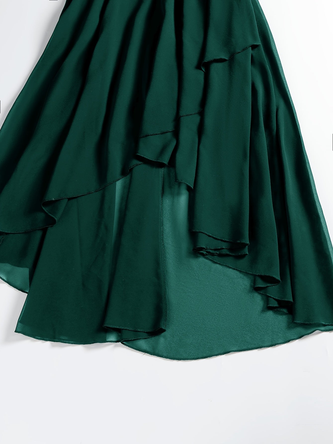 ELVARA sequin chiffon evening dress fabric detail