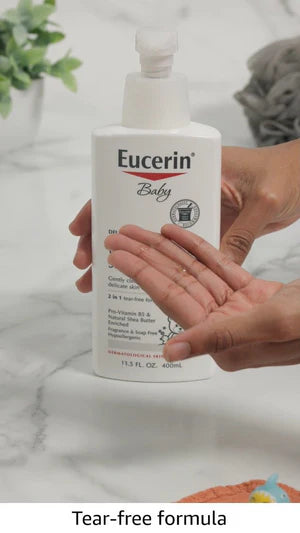 غسول وشامبو الأطفال Eucerin 2 في 1 ببروفيتامين B5 وزبدة الشيا 400 مل